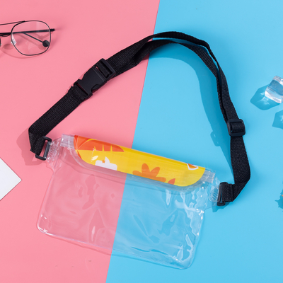 3 Lapisan SEALED Telepon seluler besar waterproof tas miring STRADDLE Berenang waterproof FANNY PACK PVC rafting laut terbuka