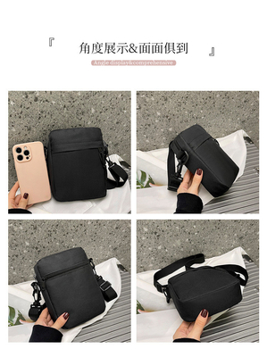 OXFORD SIMPLE Pakaian Casual crossbody tas pria SIMPLE warna padat Ponsel telepon tas dengan satu bahu tas ransel kecil
