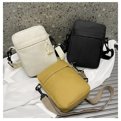 OXFORD SIMPLE Pakaian Casual crossbody tas pria SIMPLE warna padat Ponsel telepon tas dengan satu bahu tas ransel kecil