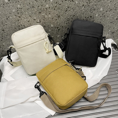OXFORD SIMPLE Pakaian Casual crossbody tas pria SIMPLE warna padat Ponsel telepon tas dengan satu bahu tas ransel kecil