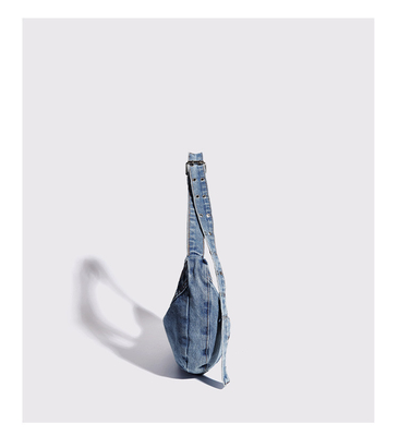 2024 Trans-Border NEW underarms bag NICHE desain retro cuci denim tas senior dompling tas