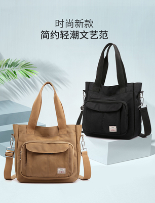 2024 NEW ATMOSPHERIC MOMMY BAG Kapasitas besar bahu tunggal tangan crossbody tas kain nilon kasual bahu wanita