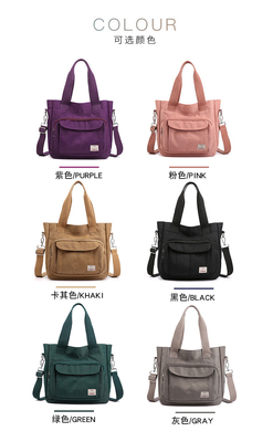2024 NEW ATMOSPHERIC MOMMY BAG Kapasitas besar bahu tunggal tangan crossbody tas kain nilon kasual bahu wanita