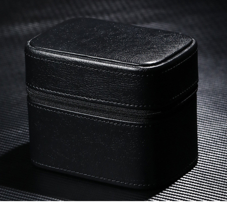 TWO WATCH COLLECTION BOX JUWELRY TANGGAL-BORNER STRAP STORAGE Kulit sapi kotak jam tangan kotak perhiasan portabel