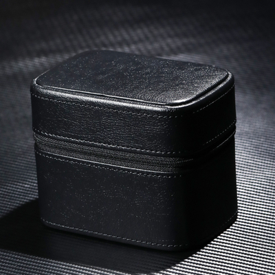 TWO WATCH COLLECTION BOX JUWELRY TANGGAL-BORNER STRAP STORAGE Kulit sapi kotak jam tangan kotak perhiasan portabel