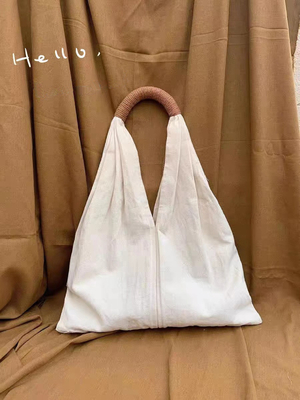 FASHION FRENCH VINTAGE Cotton Linen Bag HARAJUKU STYLE Single Shoulder Canvas Bag MORI SYSTEM Kapasitas besar