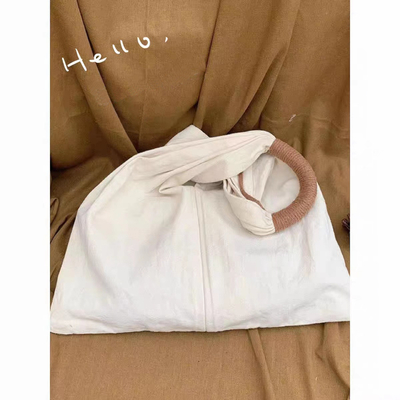 FASHION FRENCH VINTAGE Cotton Linen Bag HARAJUKU STYLE Single Shoulder Canvas Bag MORI SYSTEM Kapasitas besar