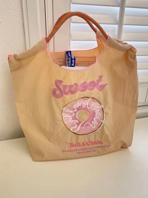 Tas belanja yang bisa digunakan kembali tas tangan nylon tangan punggung bahu tas tubuh silang untuk wanita