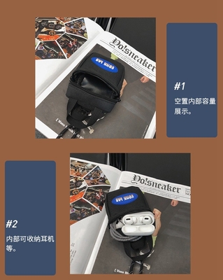 EARPHONE BAG HANGING NECK MINI MOIN BURSA KARTA BAG KEY BAG KOSO KOSO KOSO BAG MODE Pria DEKORASI BAG HANGING kecil