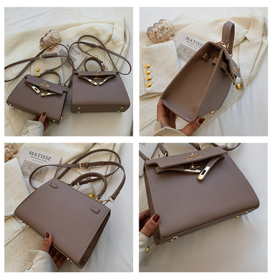 Fashion baru tekstur musim dingin tas wanita tas bahu sederhana tas fashion cross-body tas Kelly