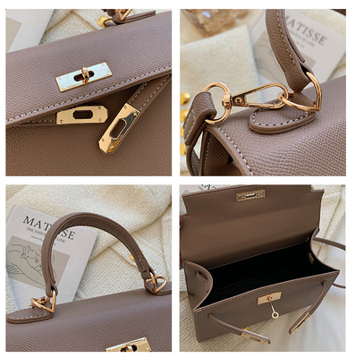 Fashion baru tekstur musim dingin tas wanita tas bahu sederhana tas fashion cross-body tas Kelly