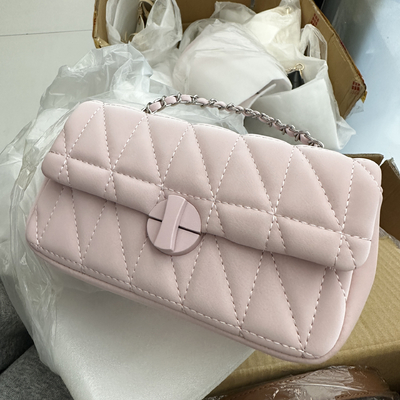 2024 Spring/SUMMER NEW HIGH-grade TEXTURE tas kecil wanita berlian rantai bahu tas bawah lengan