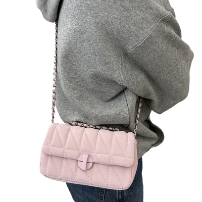 2024 Spring/SUMMER NEW HIGH-grade TEXTURE tas kecil wanita berlian rantai bahu tas bawah lengan