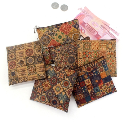VINTAGE TRUE WOOD PRINT CORK MOIN BURSA BORS Bark Print MOIN BAG KEY SMALL SQUARE BAG Casual NOSTALGIA Clutch BAG