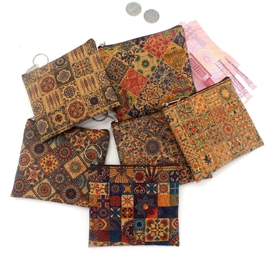 VINTAGE TRUE WOOD PRINT CORK MOIN BURSA BORS Bark Print MOIN BAG KEY SMALL SQUARE BAG Casual NOSTALGIA Clutch BAG