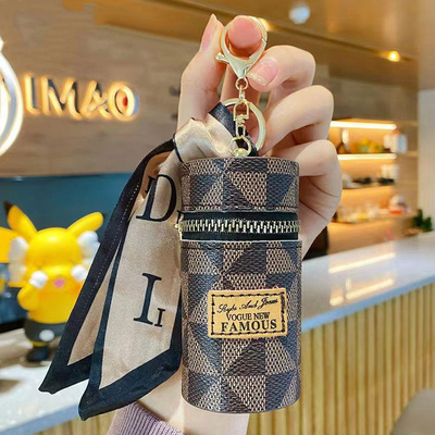 2024 NEW GEOMETRIC CONTRAST COLOR KOMPAK BAGANG KOIN KOPO KOPO PENDANGAN EARPHONE BAGANG MUAT AMPEL MERAH MINI KEYCHAIN BAG