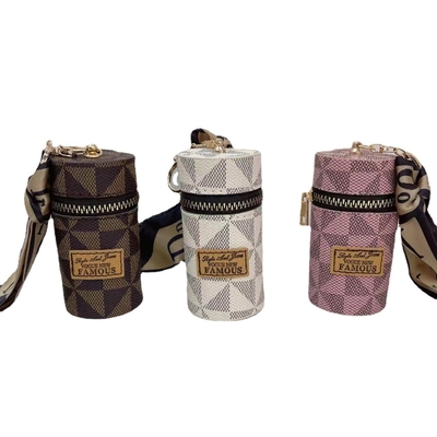 2024 NEW GEOMETRIC CONTRAST COLOR KOMPAK BAGANG KOIN KOPO KOPO PENDANGAN EARPHONE BAGANG MUAT AMPEL MERAH MINI KEYCHAIN BAG