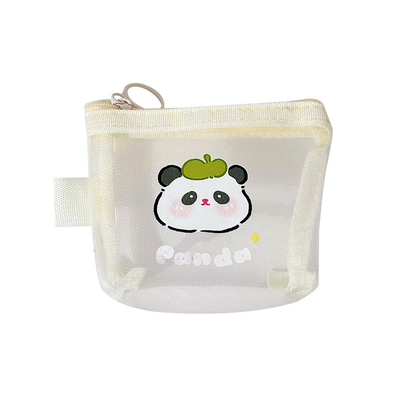 Karikatur NET KOIN dompet CUT CHANGE Storage BAG transparan SIM PORTABLE POCKET AMVELOPE MERAH MINI penyimpanan tas