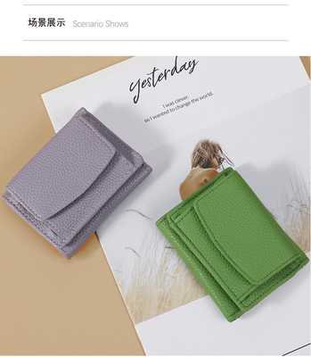 Dompet kecil STUDENT LYCHEE PRINT dompet wanita kartu tas ganti tas uang Klip dompet