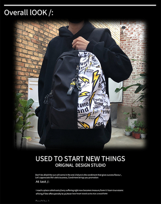 Fashion Color Splicing NEW Casual Backpack Junior SMA STUDENT tas multi-fungsi besar kapasitas tas