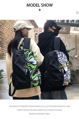 Fashion Color Splicing NEW Casual Backpack Junior SMA STUDENT tas multi-fungsi besar kapasitas tas