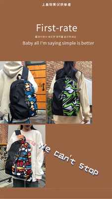 Fashion Color Splicing NEW Casual Backpack Junior SMA STUDENT tas multi-fungsi besar kapasitas tas