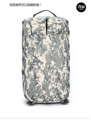 CAMO Double shoulder bucket bag kapasitas besar outdoor CAMO backpack single shoulder crossbody travel backpack handbag