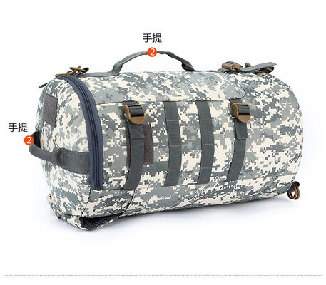 CAMO Double shoulder bucket bag kapasitas besar outdoor CAMO backpack single shoulder crossbody travel backpack handbag