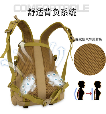 Outdoor hiking tas besar kamuflase berkemah tas taktis kapasitas besar olahraga multifungsi ransel perjalanan