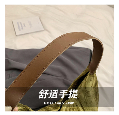 Baru gaya Cina kapasitas besar tas ketiak tren baru mode abad pertengahan tas bahu perempuan minoritas komuter Tote tas