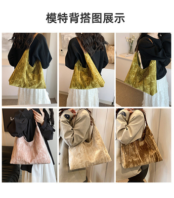 Baru gaya Cina kapasitas besar tas ketiak tren baru mode abad pertengahan tas bahu perempuan minoritas komuter Tote tas