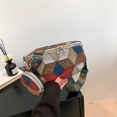 Musim gugur dan musim dingin retro tas crossbody tas wanita tas fashion dada tas crossbody baru desain ceruk ponsel retro kipas