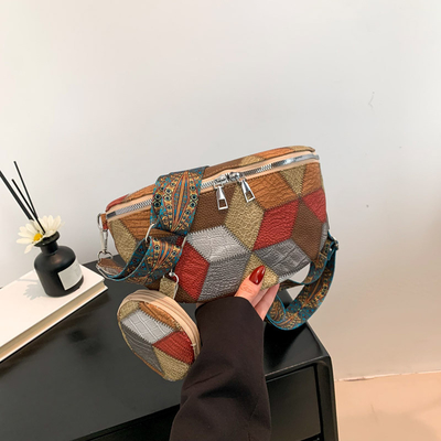 Musim gugur dan musim dingin retro tas crossbody tas wanita tas fashion dada tas crossbody baru desain ceruk ponsel retro kipas