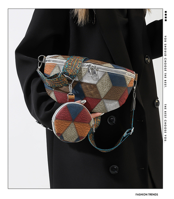 Musim gugur dan musim dingin retro tas crossbody tas wanita tas fashion dada tas crossbody baru desain ceruk ponsel retro kipas