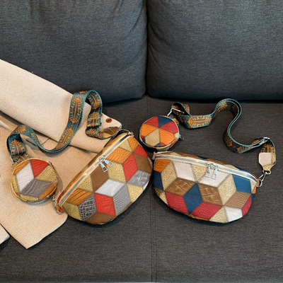 Musim gugur dan musim dingin retro tas crossbody tas wanita tas fashion dada tas crossbody baru desain ceruk ponsel retro kipas