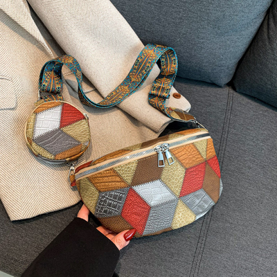 Musim gugur dan musim dingin retro tas crossbody tas wanita tas fashion dada tas crossbody baru desain ceruk ponsel retro kipas