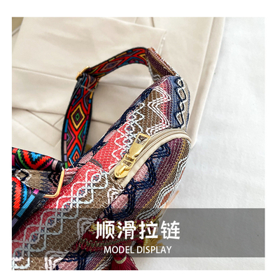 NEW CHINESE FASHION SINGLE SHOULDER CROSSBODY BAG NET MERAH Sederhana ETHNIC STYLE BAG KEcil tekstur tas dada tas wanita
