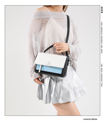 2024 Musim semi dan musim panas mode baru tas persegi kecil tas bahu tunggal tas yang cocok warna tangan tas crossbody