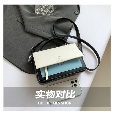 2024 Musim semi dan musim panas mode baru tas persegi kecil tas bahu tunggal tas yang cocok warna tangan tas crossbody
