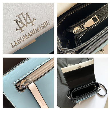 2024 Musim semi dan musim panas mode baru tas persegi kecil tas bahu tunggal tas yang cocok warna tangan tas crossbody