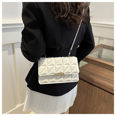 COLOR SOLID SIMPLE SINGLE SHOULDER BAG CROSSBODY KETEN BAG Musim semi/musim panas PERSONALITAS SENIOR BARU dalam tekstur BAG
