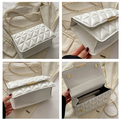 COLOR SOLID SIMPLE SINGLE SHOULDER BAG CROSSBODY KETEN BAG Musim semi/musim panas PERSONALITAS SENIOR BARU dalam tekstur BAG