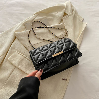 COLOR SOLID SIMPLE SINGLE SHOULDER BAG CROSSBODY KETEN BAG Musim semi/musim panas PERSONALITAS SENIOR BARU dalam tekstur BAG