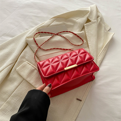 COLOR SOLID SIMPLE SINGLE SHOULDER BAG CROSSBODY KETEN BAG Musim semi/musim panas PERSONALITAS SENIOR BARU dalam tekstur BAG