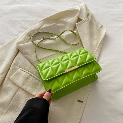 COLOR SOLID SIMPLE SINGLE SHOULDER BAG CROSSBODY KETEN BAG Musim semi/musim panas PERSONALITAS SENIOR BARU dalam tekstur BAG