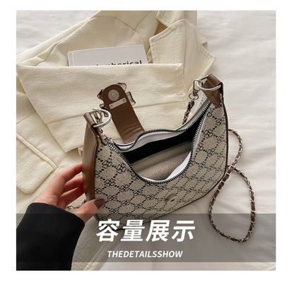 Tas lengan bawah ARC DE TRIOMPHE tas wanita musim semi dan musim panas tas bahu semua-dalam-satu tas bulan sabit senior sensing retro cross