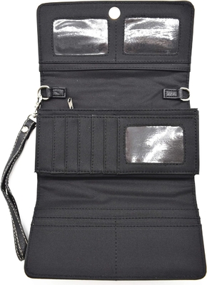 punk gothic rock metal skull hari orang mati bunga gula tengkorak kulit tas wanita tas bahu tas dompet set