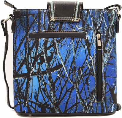 Kamuflase Rhinestone Cross Pistol Buckle Western Crossbody Handbags Cowgirl Country Tas Bertopeng Wanita Single Shoulder