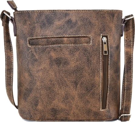 Gaya barat kuda tas bordir floral rhinestone studi crossbody tas tangan Cowgirl negara wanita tunggal bahu B
