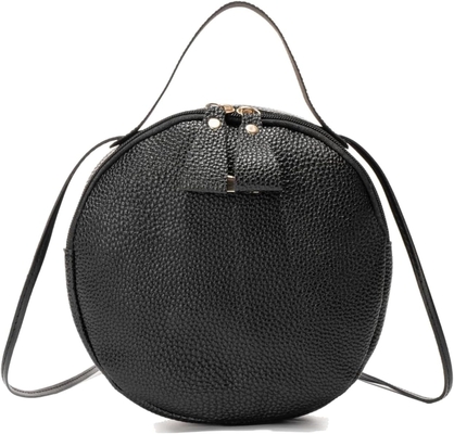 Tas bahu wanita tas crossbody, tas bahu bulat chic dengan ritsleting dan tali yang dapat disesuaikan, tas crossbody tas tangan fo
